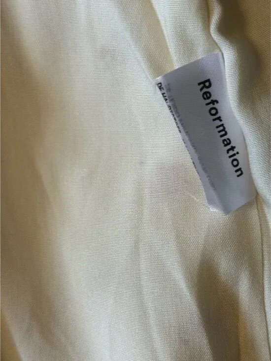 NEW Reformation Birdie Linen Sleeveless Midi Dress Lovie White Floral US 6 UK 10 - Picture 15 of 16